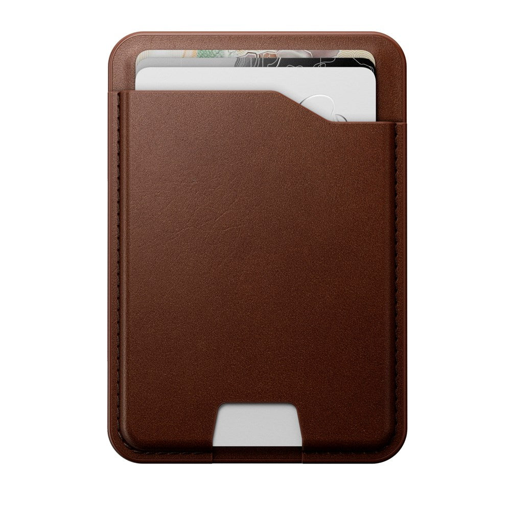 Nomad Ecco Leather Mag Wallet m. Apple Find My - MagSafe Kompatibel - Brown