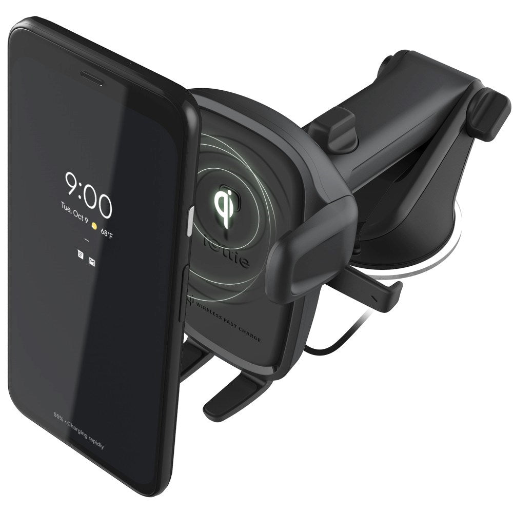 iOttie Easy-One-Touch Qi Mobilholder m. Trådløs Lading – Instrumentbord / Vindusrute – Svart