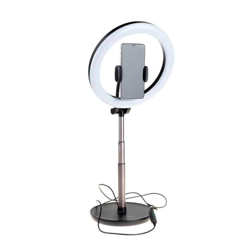 Fixed LED Ring Light Stativ Mobilholder - Svart