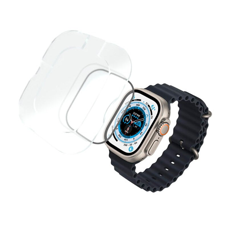 Apple Watch Ultra 1/2/3 (49mm) Armor Skjermbeskytter i Herdet Glass - Svart Kant