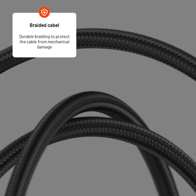 Fixed LED Display USB-C til USB-C PD-kabel 100W - 1.2m - Svart