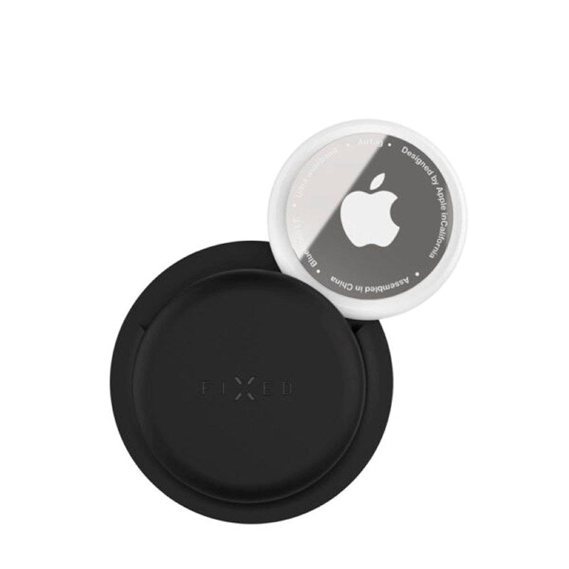 Fixed Silikon Sticker Deksel til Apple AirTag - 2 stk - Svart