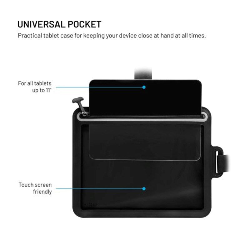 Fast Vanntett Nettbrettdeksel (Maks. Mål: 297 x 223 mm) - Svart / Gjennomsiktig