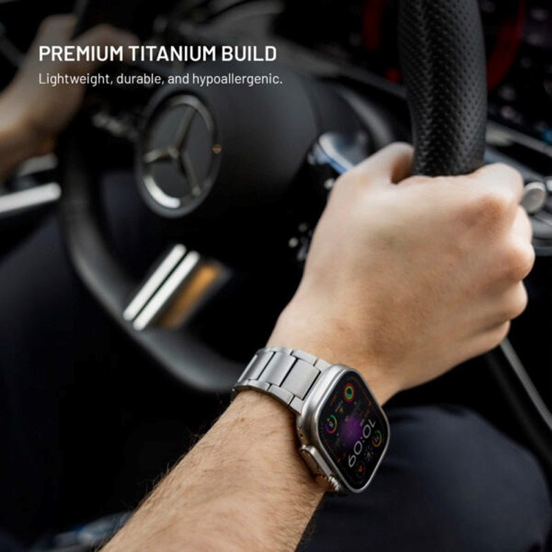 Fixed Apple Watch (42/44/SE/45/46/49) Titanium Rem- Grå