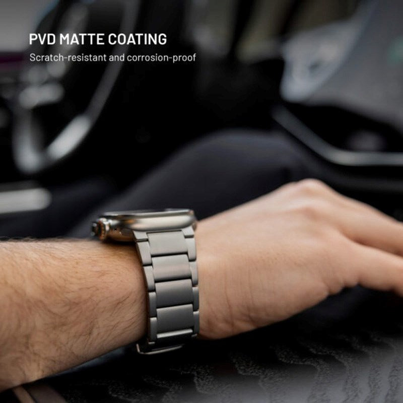 Fixed Apple Watch (42/44/SE/45/46/49) Titanium Rem- Grå