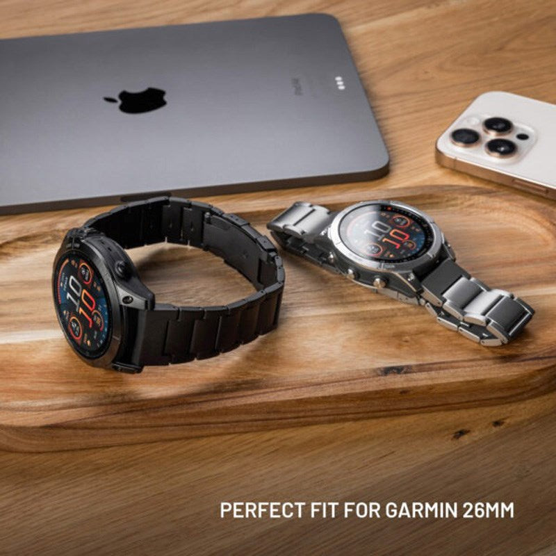 Fixed Universal Garmin 26mm QuickFit Titanium Rem- Svart