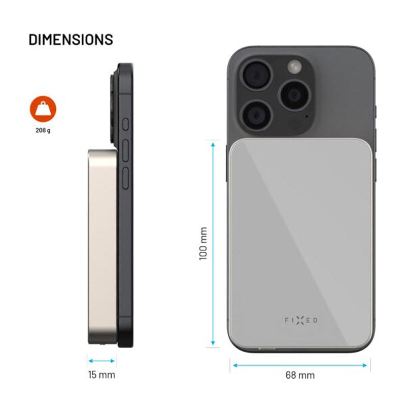 Fast MagZen Qi2 Trådløs Powerbank 10 000 mAh - Grå