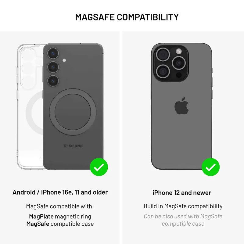 Fixed MagZen 5 20W Qi2 PowerBank m. Stativfunksjon & Apple Watch Lader - MagSafe Kompatibel - 5000 mAh - Grå