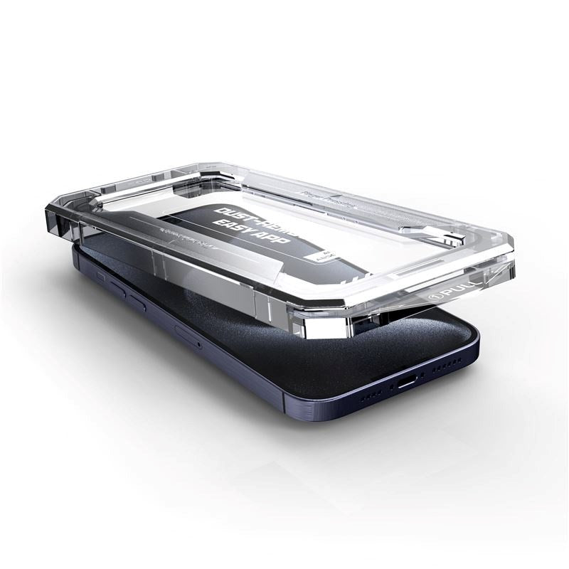 iPhone 15 Pro Mobile Origin Skjermbeskyttelsesglass m. Applikator - Gjennomsiktig / Svart Kant