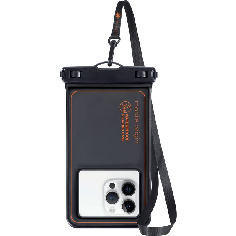 Mobile Origin Waterproof Floating Case 6.5" - Svart/Oransje