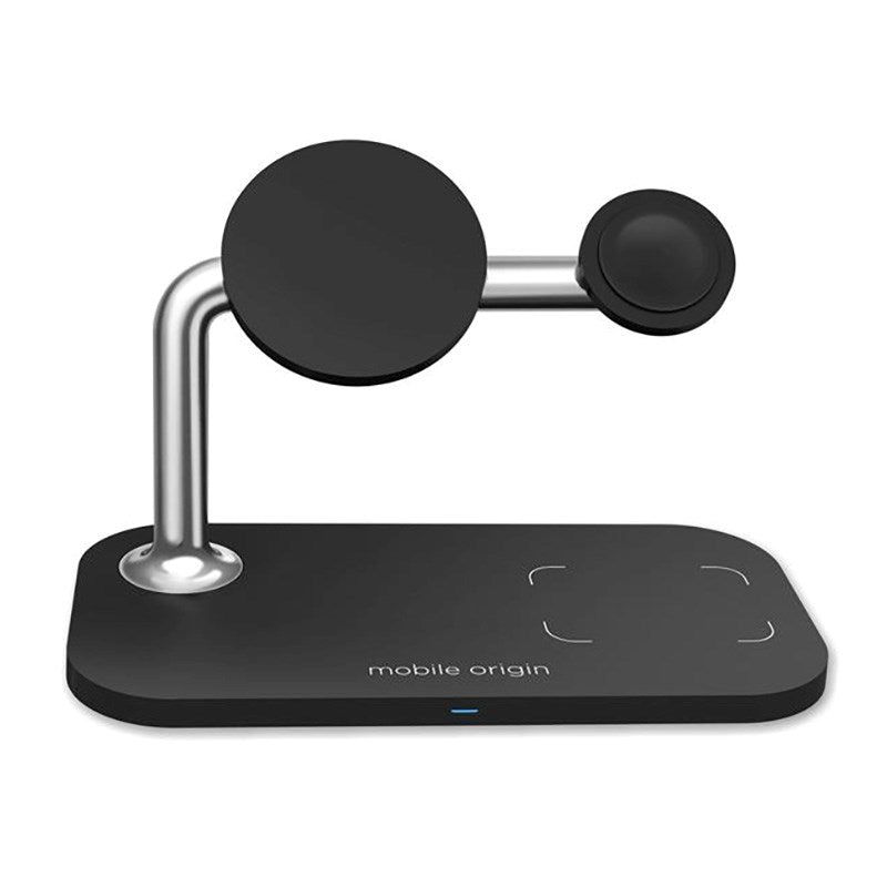 Mobile Origin 3-i-1 Trådløs Lader - MagSafe Kompatibel - Svart