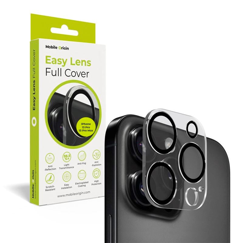 Mobile Origin Easy Lens Full Cover til iPhone 13 Pro / 13 Pro Max - Gjennomsiktig