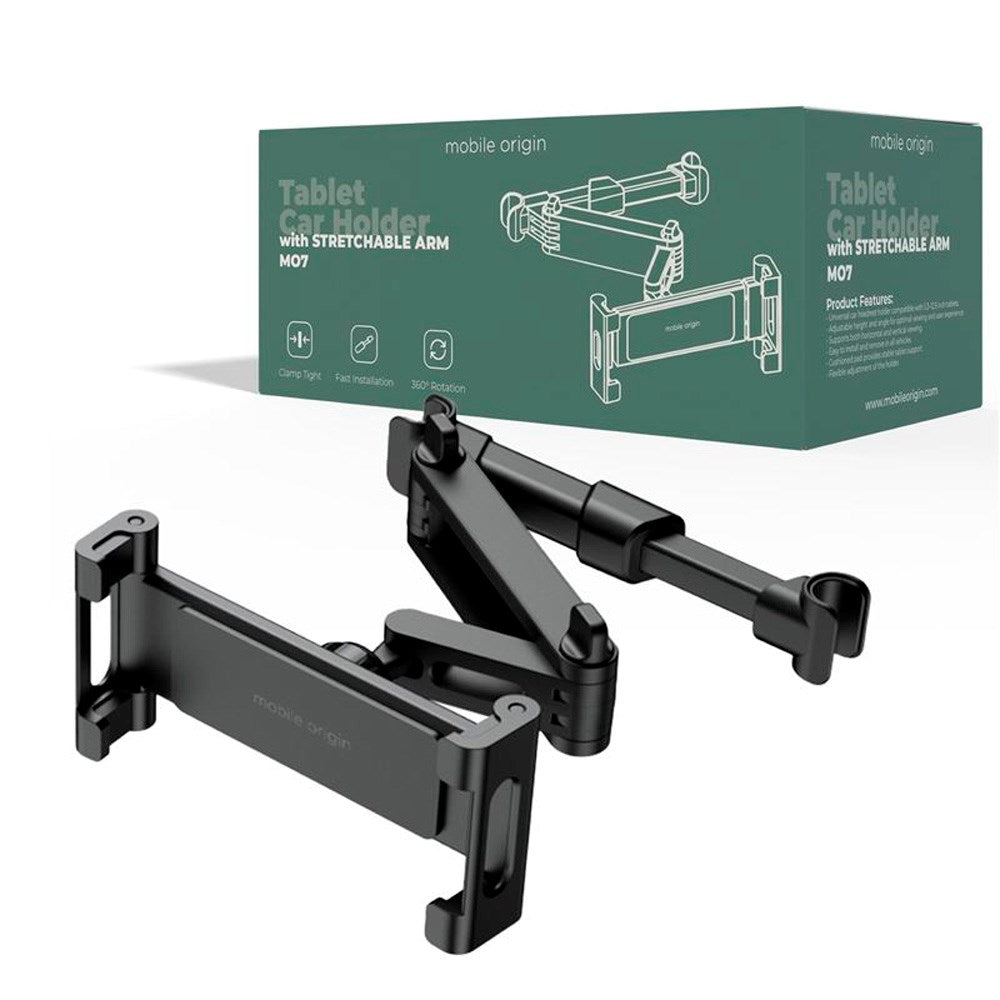 Mobile Origin MO7 Justerbar Tablettholder for Bil - Svart