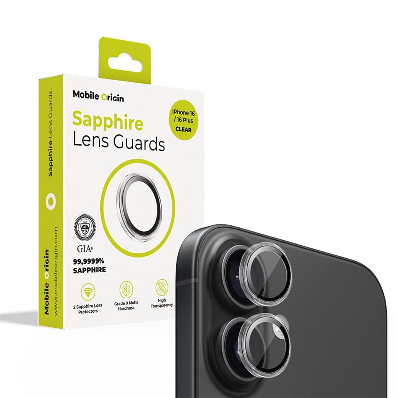 Mobile Origin Herdet Glass Kamerabeskyttelse for iPhone 16 / 16 Plus - Klar