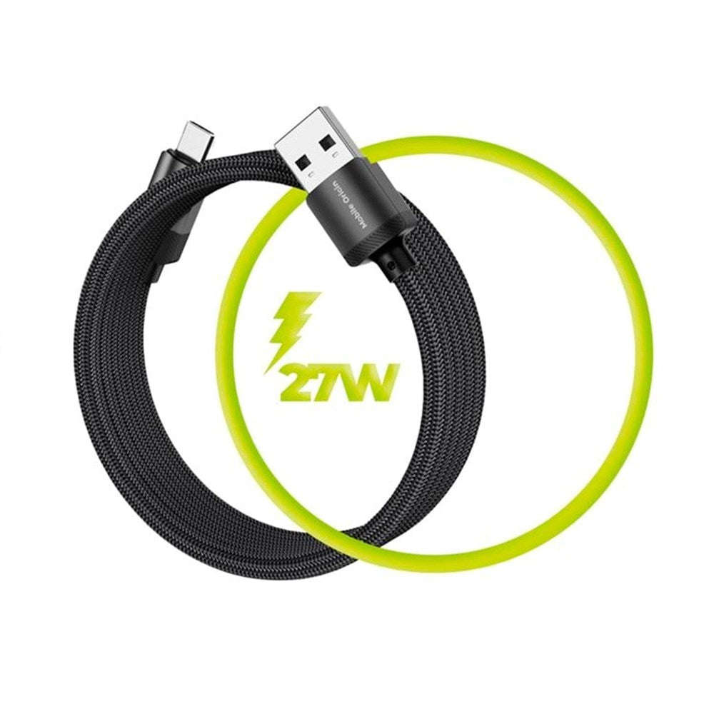 Mobile Origin Magnetisk USB-A til USB-C Kabel - 1m - Svart