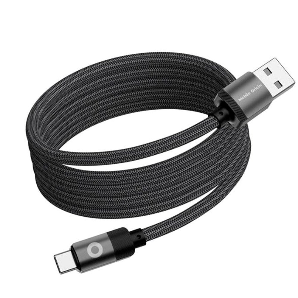 Mobile Origin Magnetisk USB-A til USB-C Kabel - 1m - Svart