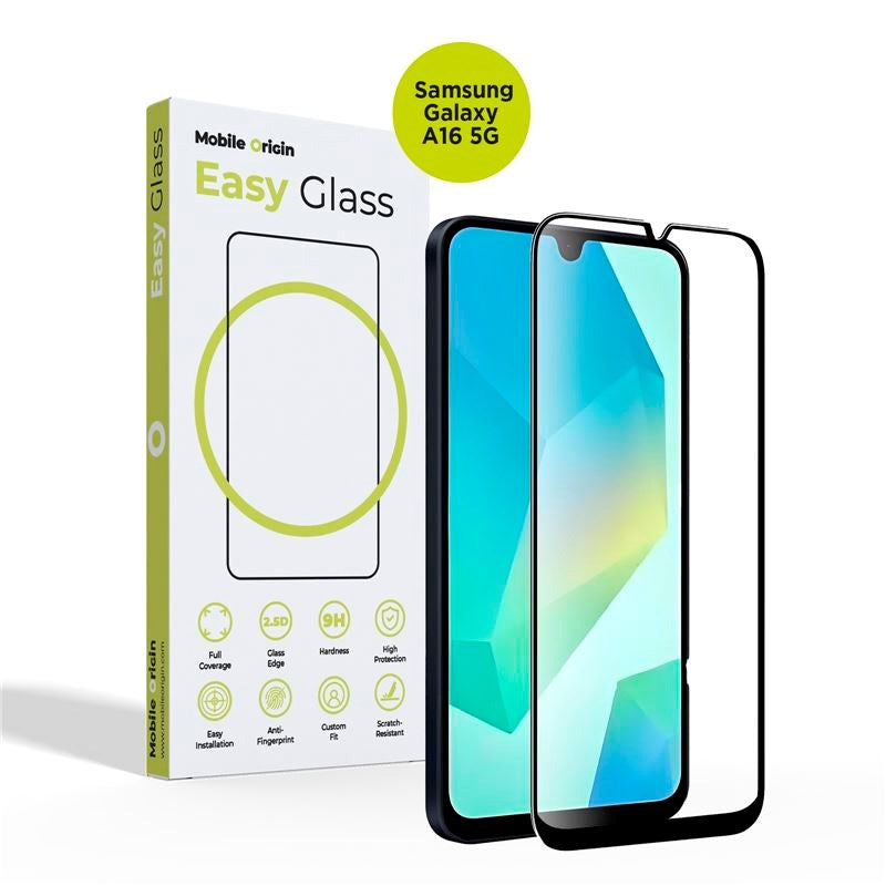 Samsung Galaxy A16 Mobile Origin EasyGlass Skjermbeskyttelsesglass - Gjennomsiktig