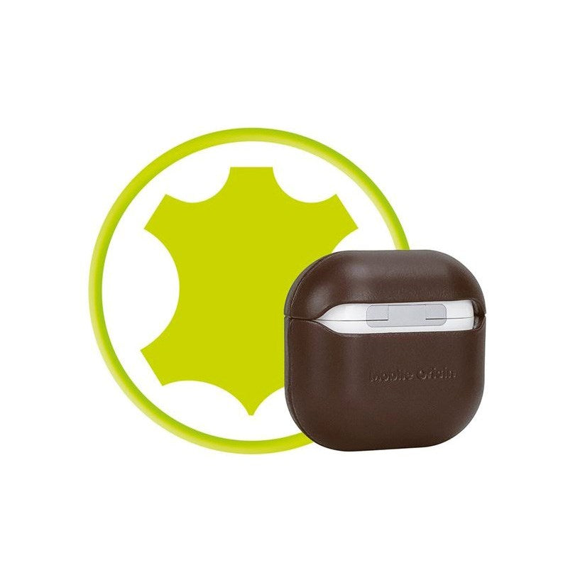 Mobile Origin Apple AirPods (4. Gen.) Ekte Skinn Deksel - Brun