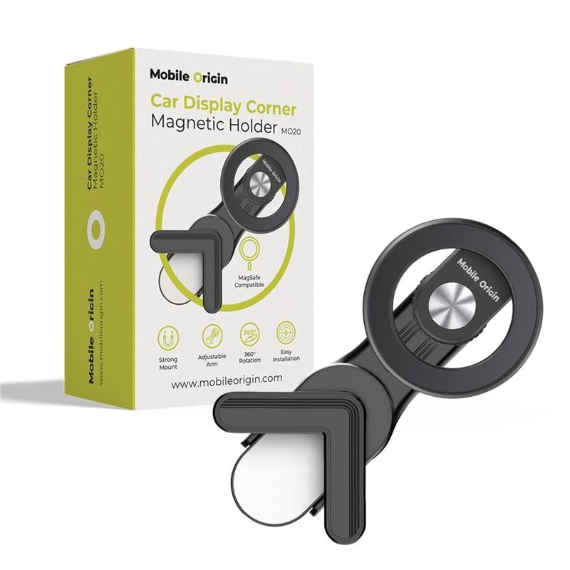 Mobile Origin MO20 Magnetisk Bilholder – Skjermfeste – MagSafe Kompatibel – Svart