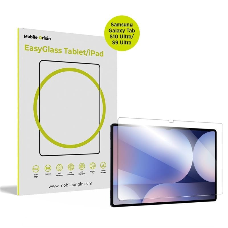 Samsung Galaxy Tab S10 Ultra / S9 Ultra Mobil Origin EasyGlass Skjermbeskytter - Gjennomsiktig