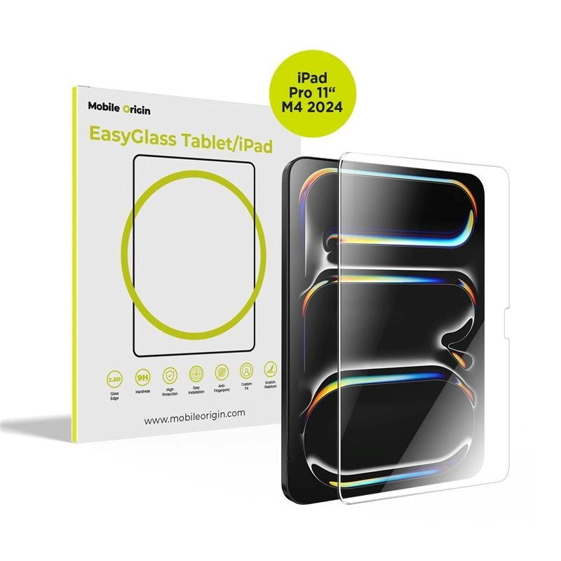 iPad Pro 11" (2025 / 2024) Mobil Origin EasyGlass Skjermbeskytter - Gjennomsiktig
