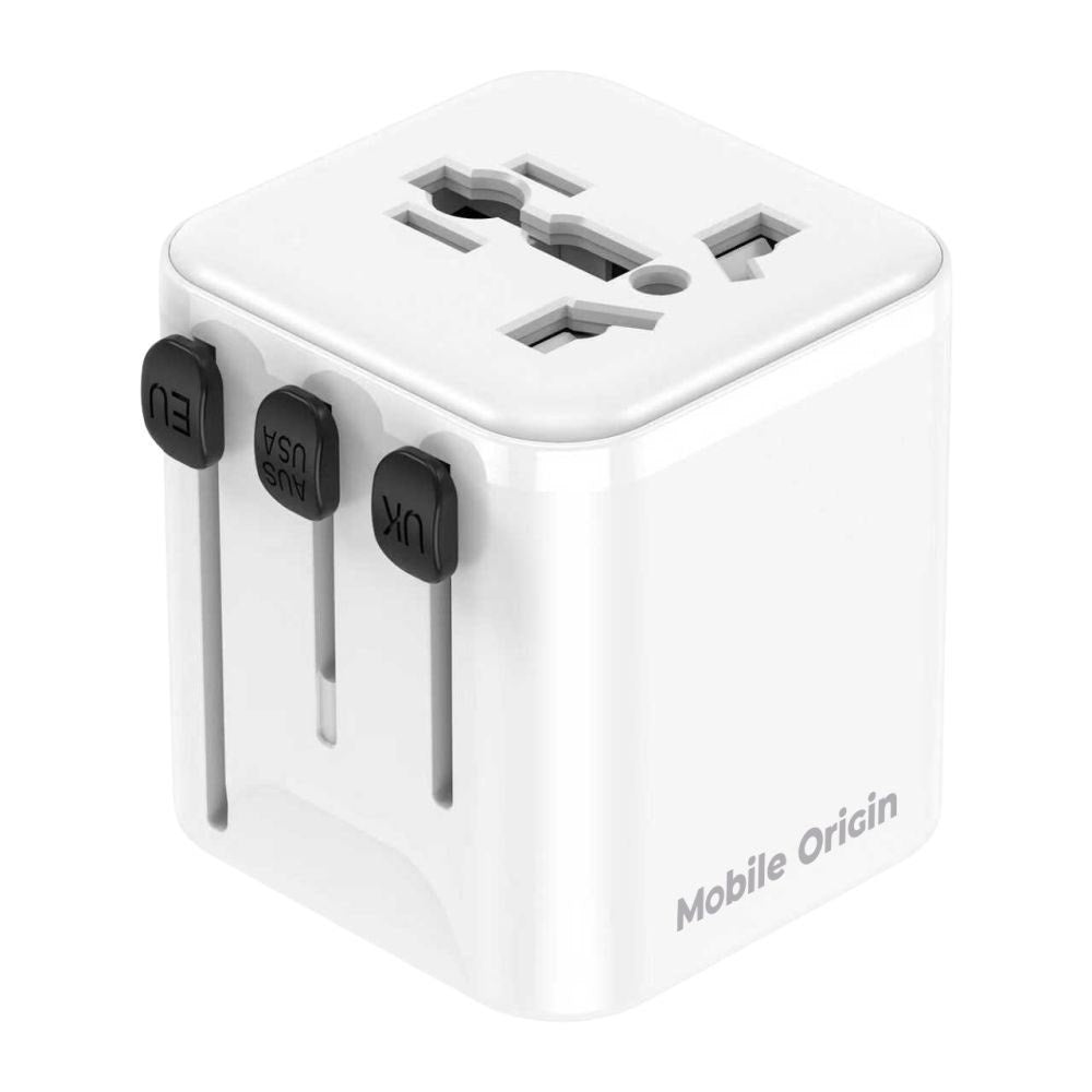 Mobile Origin 30W Universell Reiseadapter EU/UK/US/AUS – Hvit