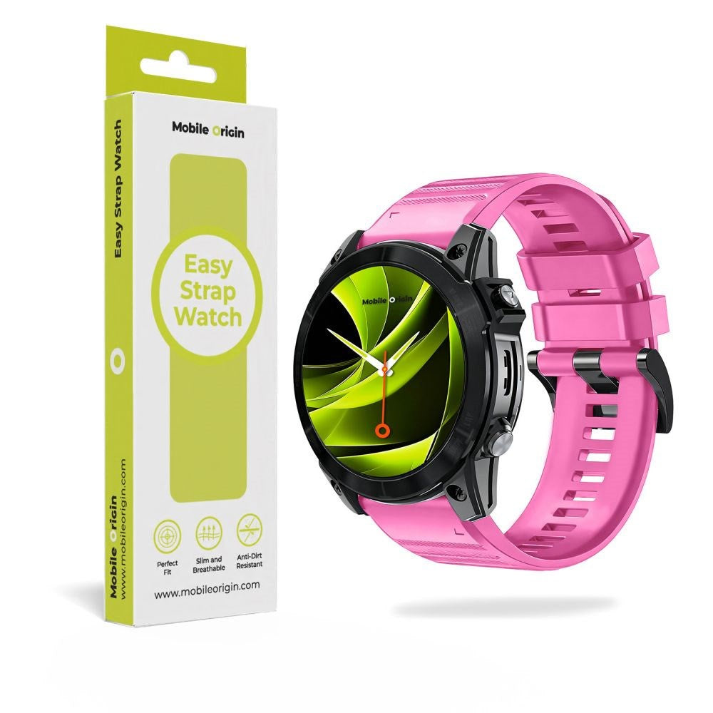 Mobile Origin Universal Garmin Stropp (22 mm QuickFit) – Silikon – Rosa