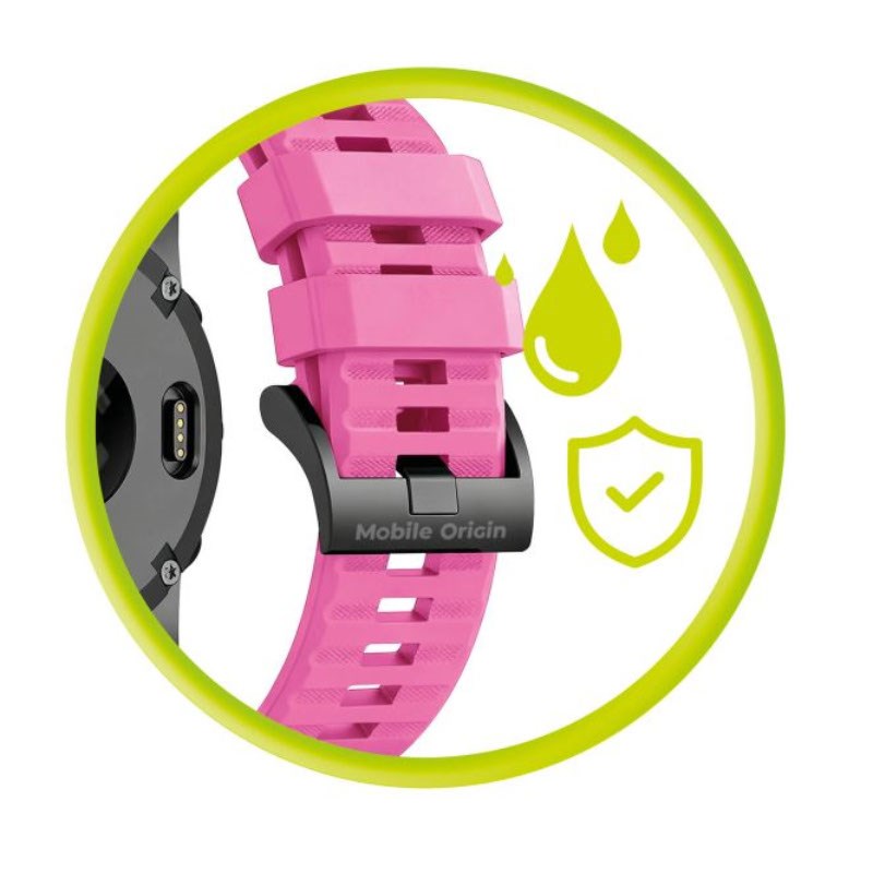 Mobile Origin Universal Garmin Stropp (26 mm QuickFit) – Silikon – Rosa