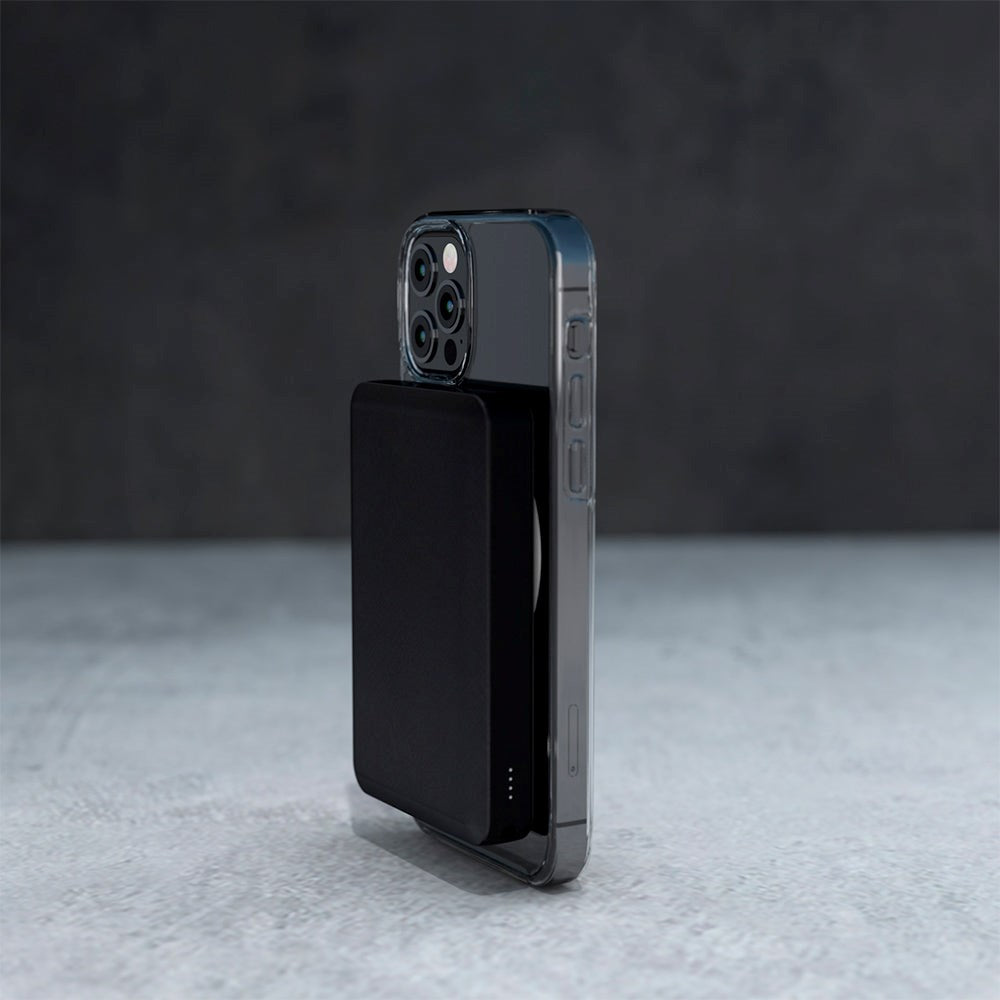 Epico 10W Trådløs Magnetisk Powerbank 5000 mAh m. USB-C-Kabel - MagSafe-Kompatibel - Svart