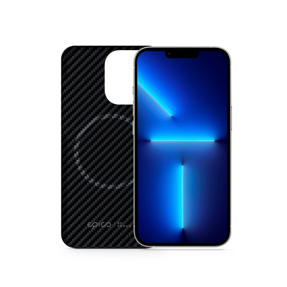 iPhone 13 Pro Epico Mag+ Carbon Deksel - MagSafe Kompatibel - Svart