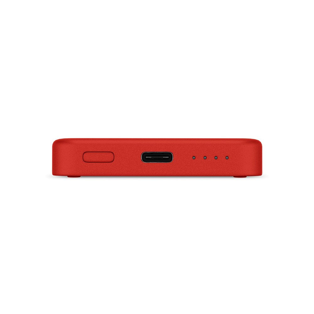 Epico 15W Trådløs Magnetisk Powerbank 4200 mAh med USB-C & Lightning-Kabel - MagSafe-Kompatibel - Rød