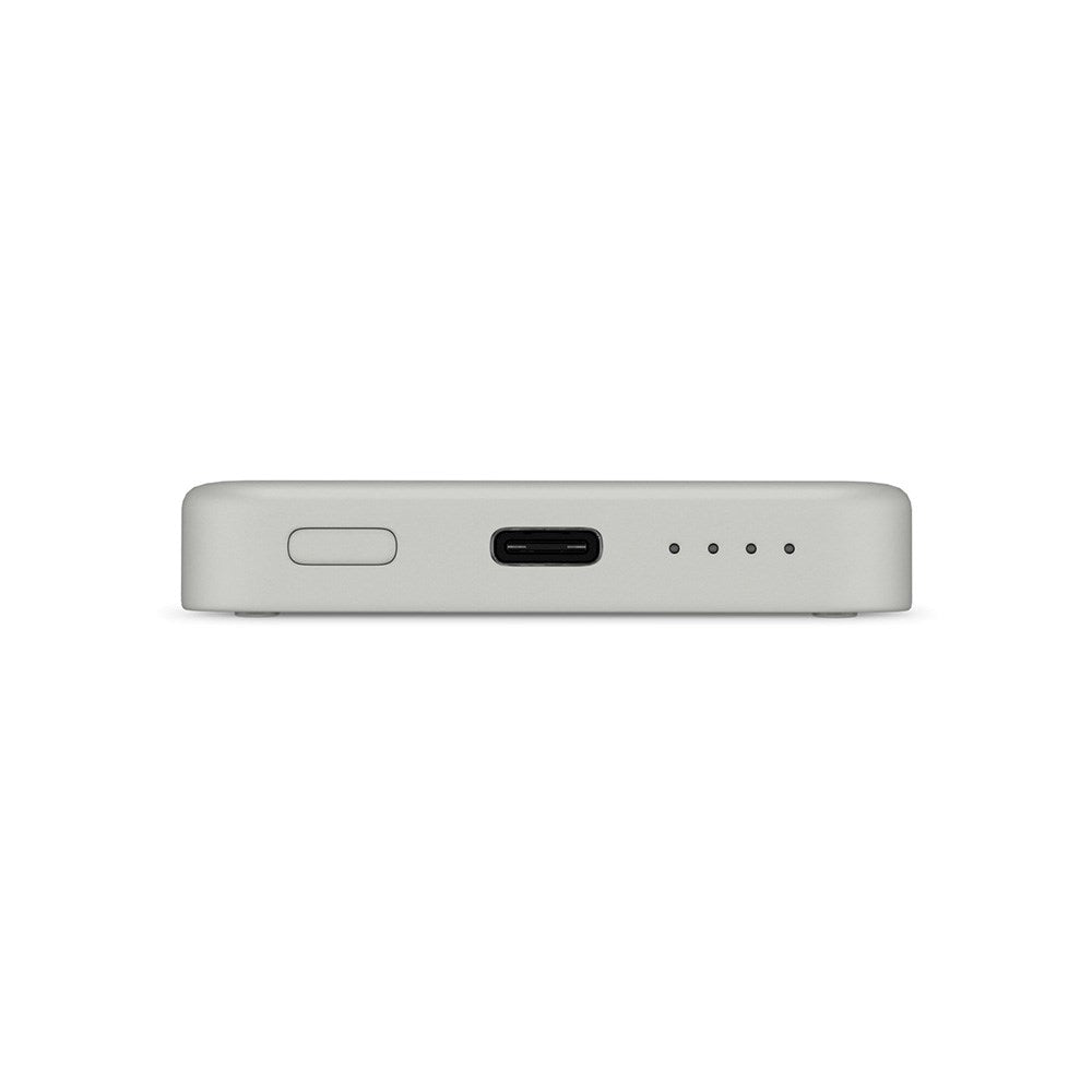 Epico 15W Trådløs Magnetisk Powerbank 4200 mAh med USB-C & Lightning-Kabel - MagSafe-Kompatibel - Grå