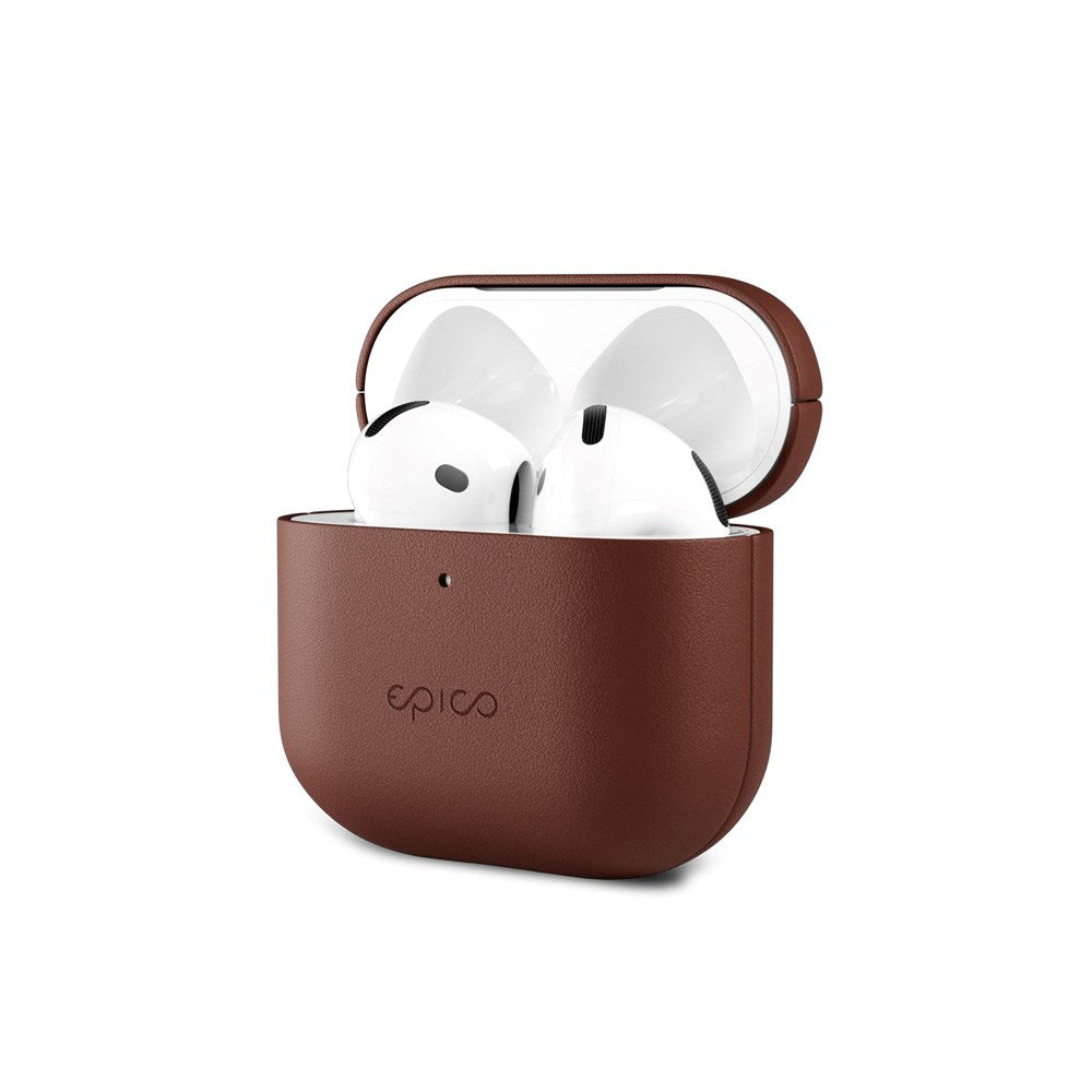 Epico AirPods (4. Gen.) Deksel i Ekte Skinn - Brun