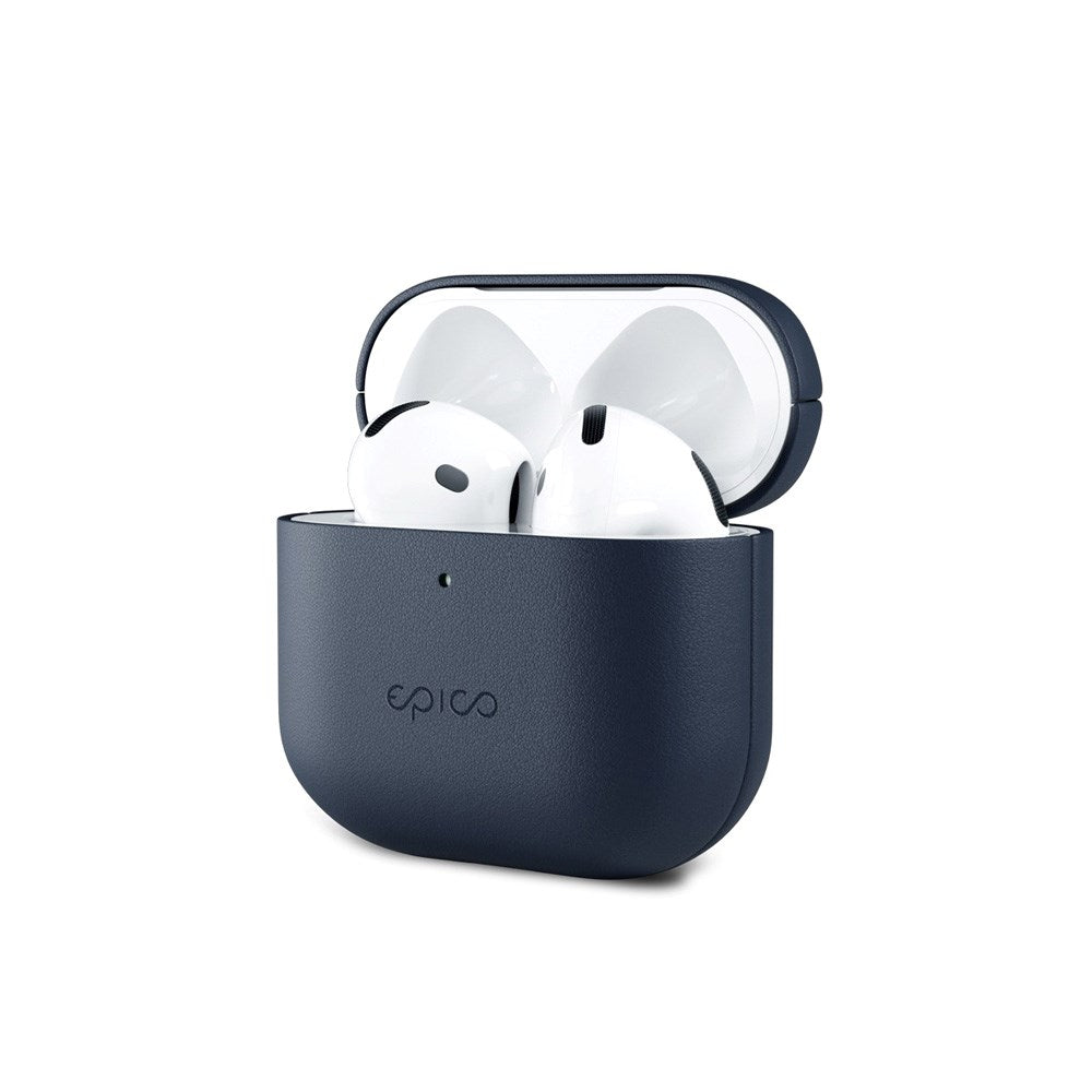 Epico AirPods (4. Gen.) Deksel i Ekte Skinn - Blå