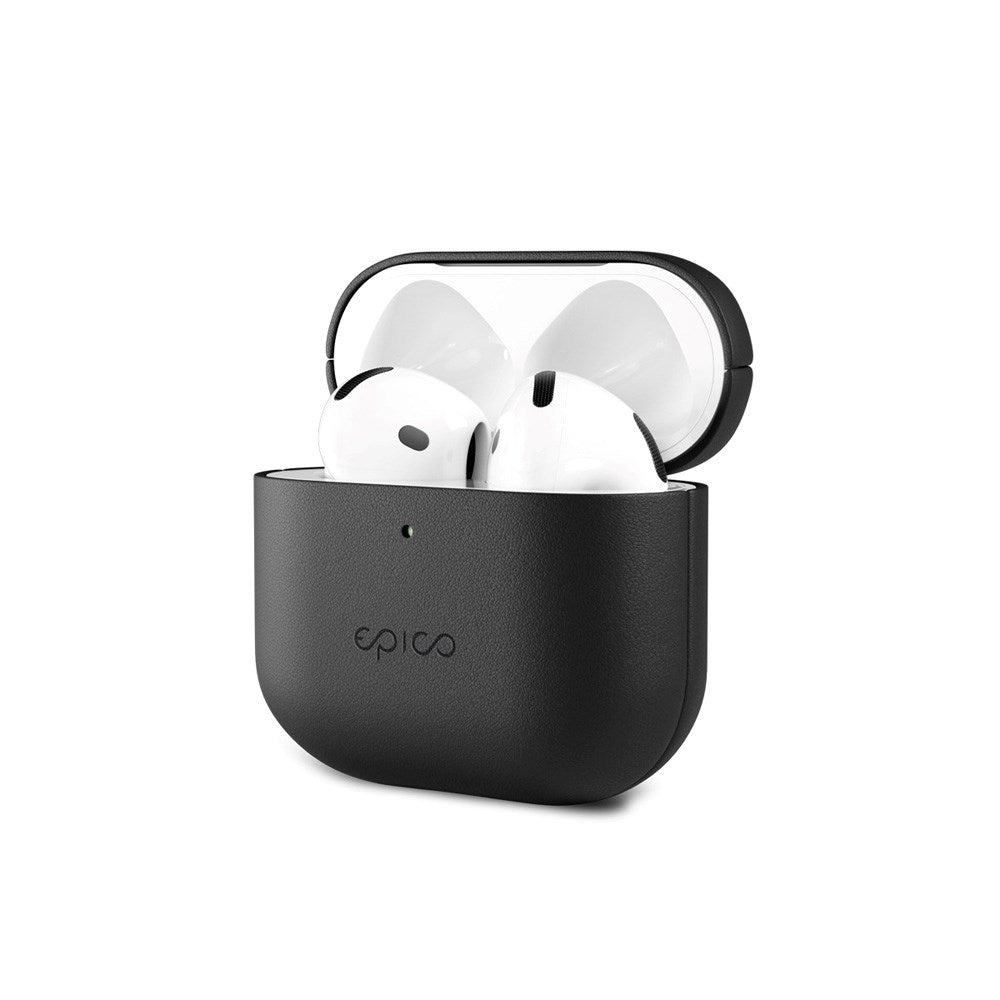 Epico AirPods (4. Gen.) Deksel i Ekte Skinn - Svart