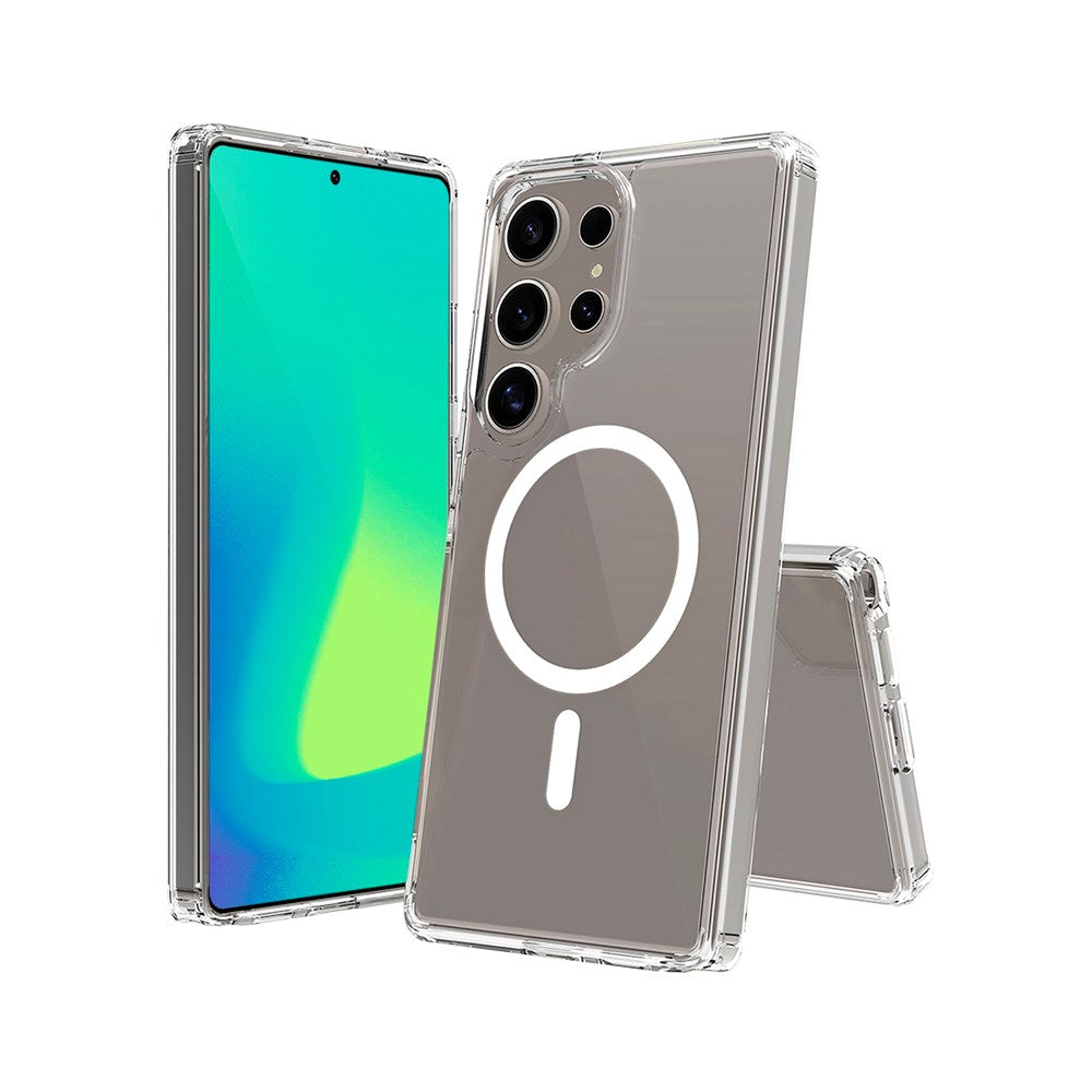 Samsung Galaxy S25 Ultra Spello Mag+ Clear Deksel - MagSafe Kompatibel - Gennemsigtig