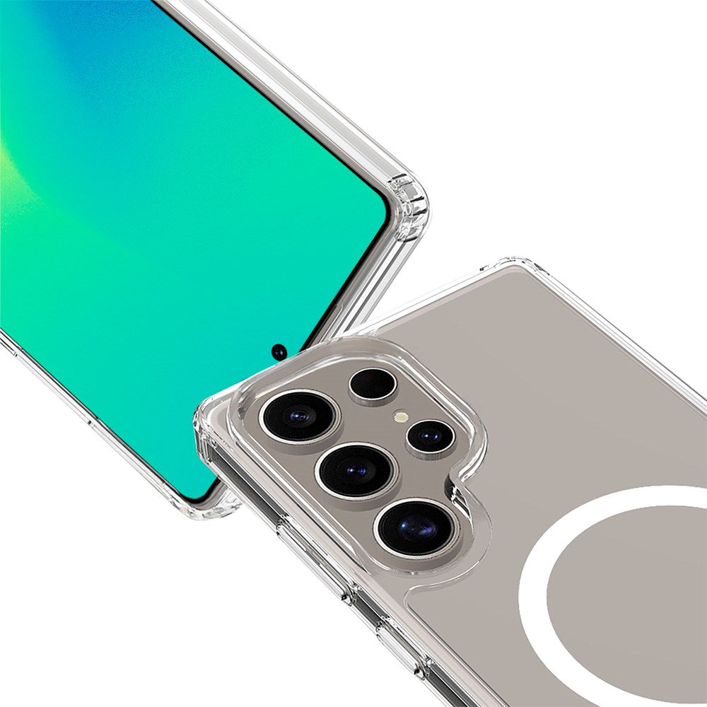 Samsung Galaxy S25 Ultra Spello Mag+ Clear Deksel - MagSafe Kompatibel - Gennemsigtig