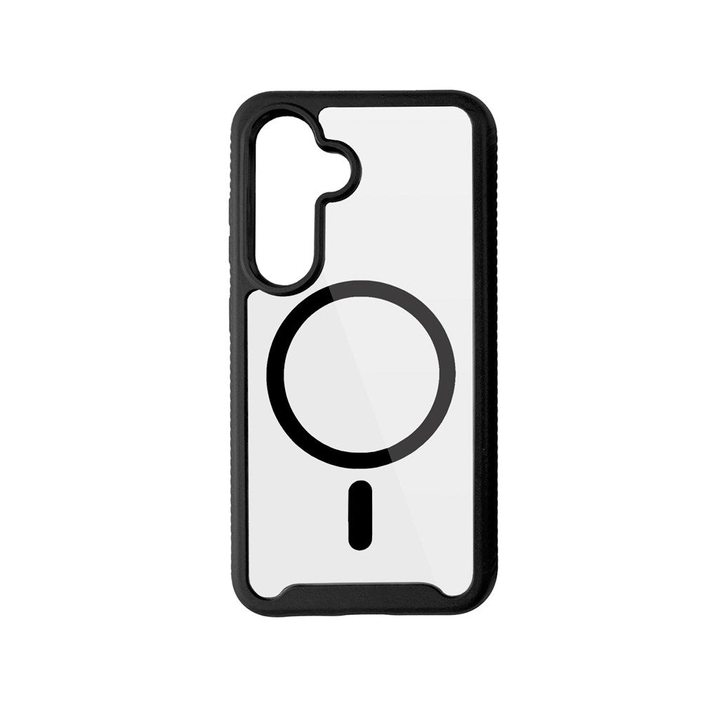 Samsung Galaxy S24 / S25 Spello Mag+ Rugged Deksel - MagSafe Kompatibel - Gjennomsiktig / Svart