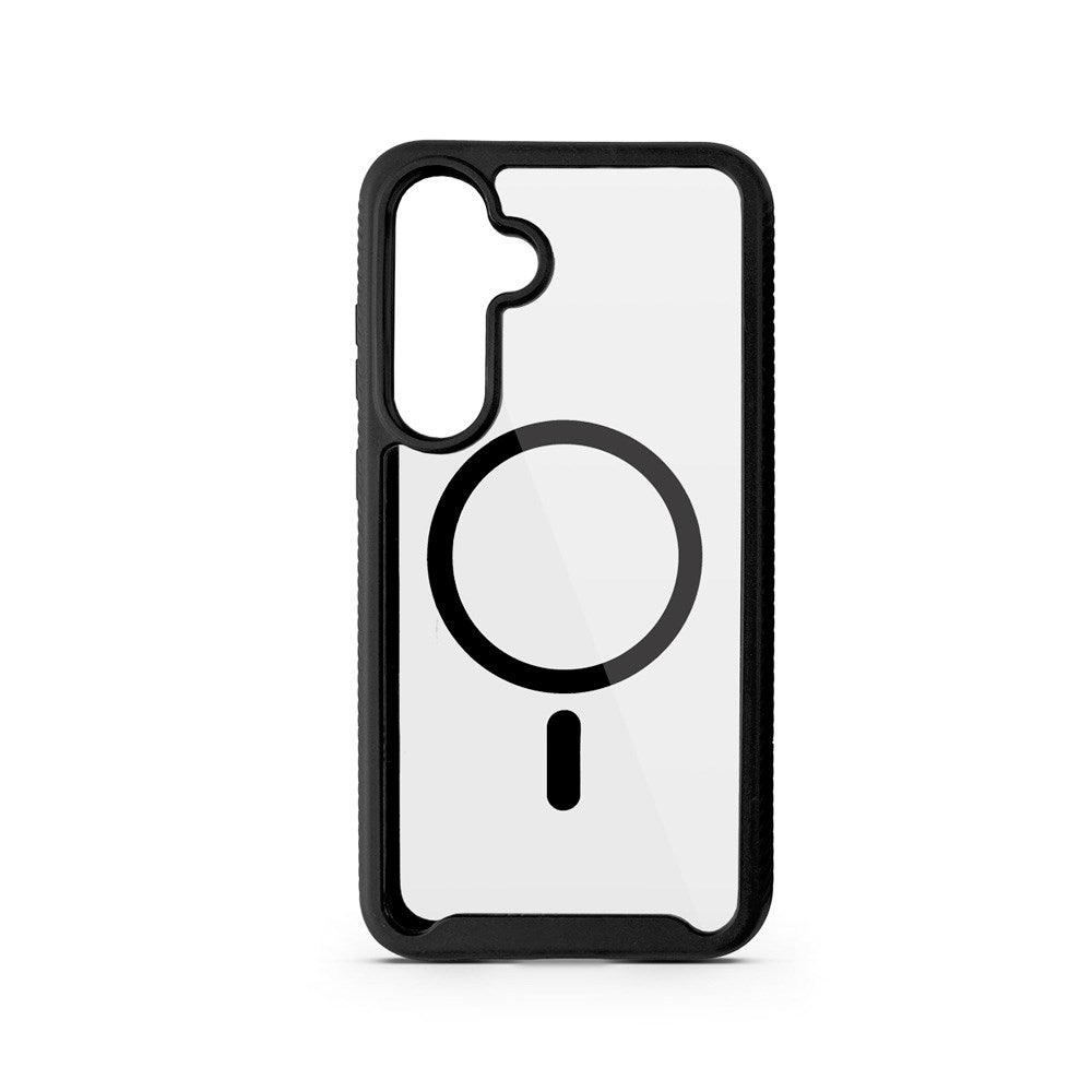 Samsung Galaxy S24+ (Plus) / S25+ (Plus) Spello Mag+ Rugged Deksel - MagSafe Kompatibel - Gjennomsiktig / Svart