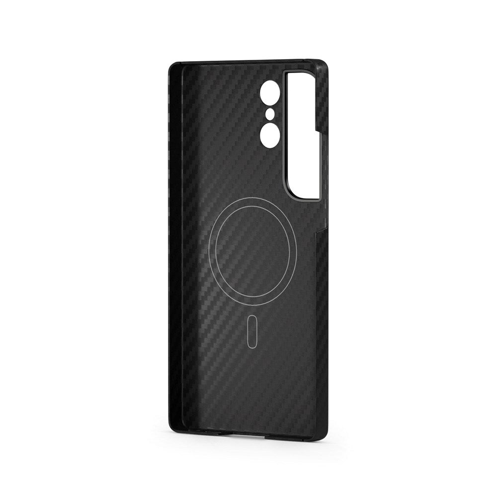 Samsung Galaxy S25 Ultra Spello Mag+ Carbon Deksel - MagSafe Kompatibel - Svart