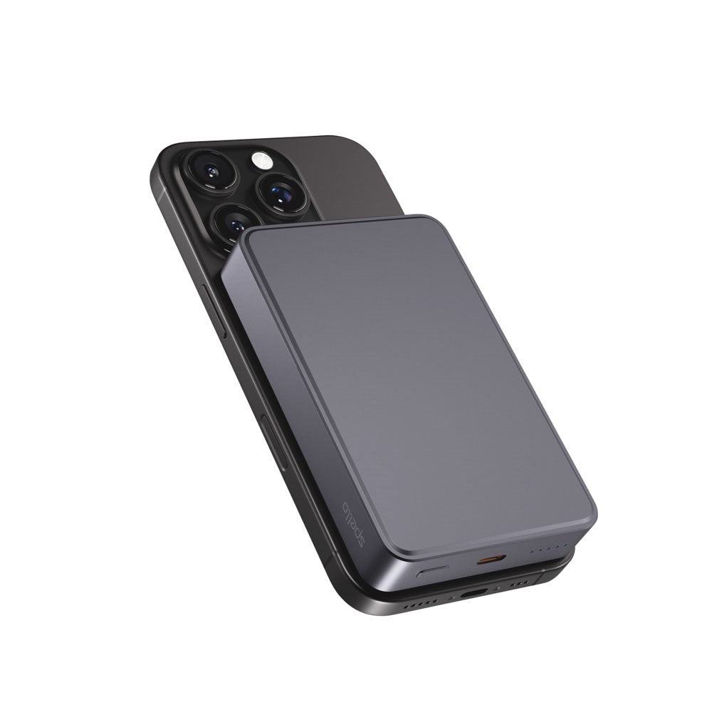 Spello ForcePack 10 000mAh Magnetisk Power Bank 15W - MagSafe Kompatibel - Mørkegrå