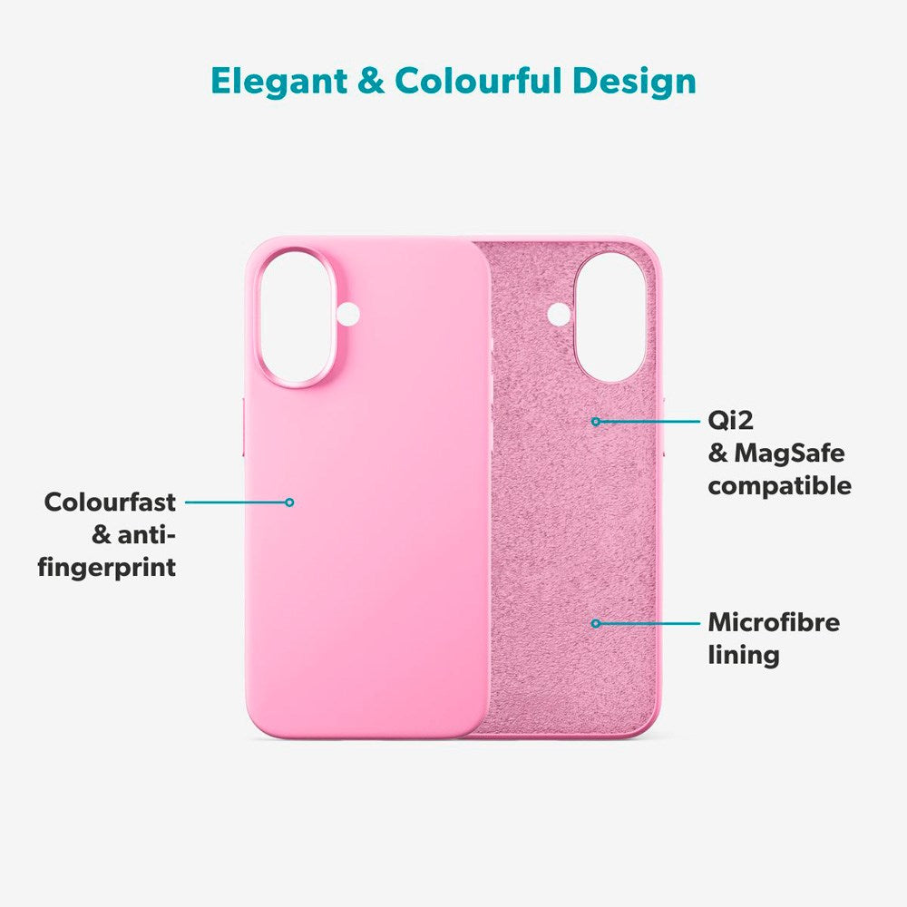 iPhone 17 Epico Silicone Pro Mag+ Deksel - MagSafe Kompatibel - Hot Pink