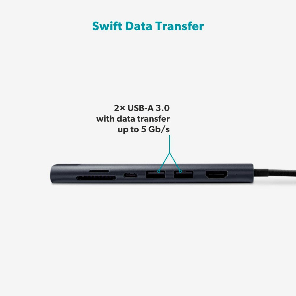 Epico 7-i-1 Multimedia Hub 8K - Midnight