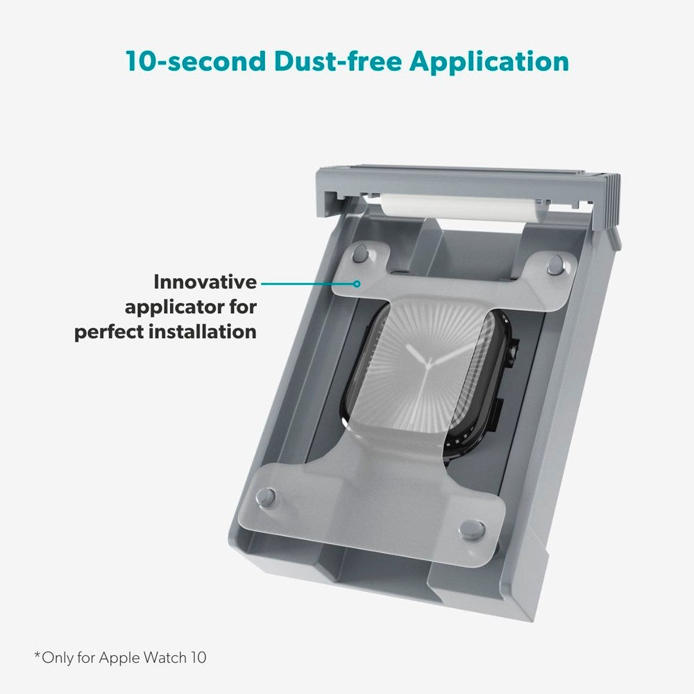 Apple Watch 11 / 10 (42mm) Epico SlimCeramic 3D Glass m. Installasjonsverktøy - Gjennomsiktig