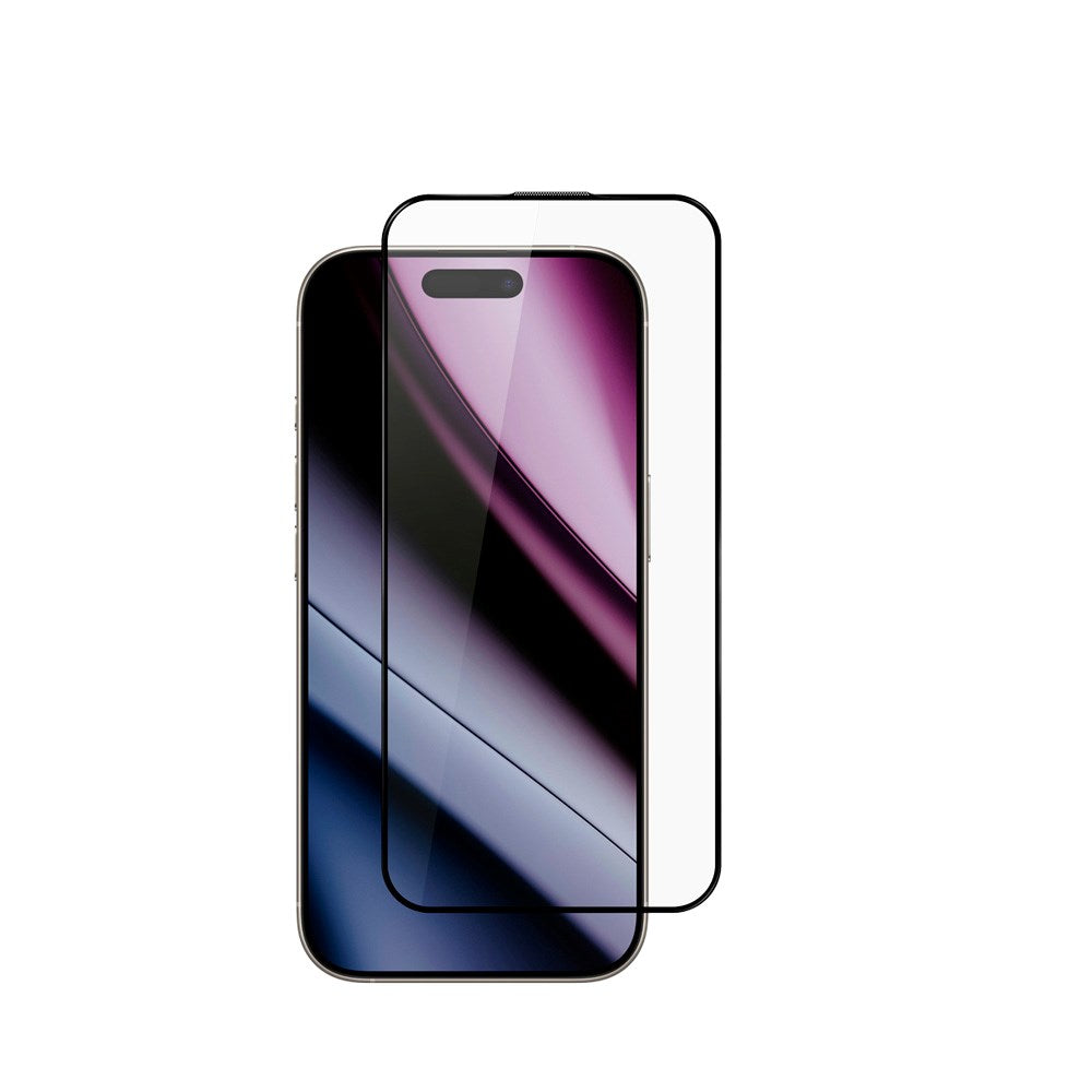 iPhone 16 / 15 / 14 Pro Epico Hero Glass 3D Skjermbeskyttelsesglass m. Monteringsramme - Gjennomsiktig