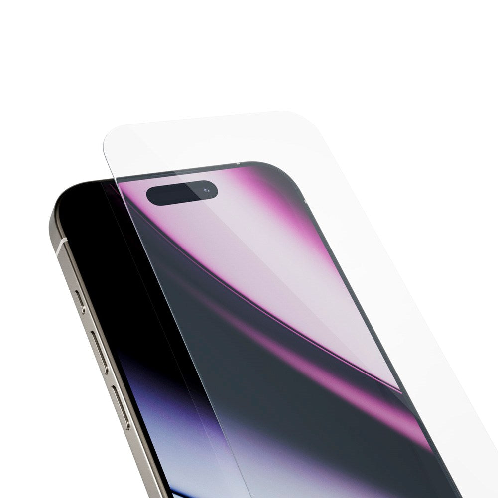 iPhone 16 Plus / 15 Plus / 14 Pro Max Epico Glass Standard Fit Skjermbeskyttelsesglass m. Monteringsramme - Gjennomsiktig