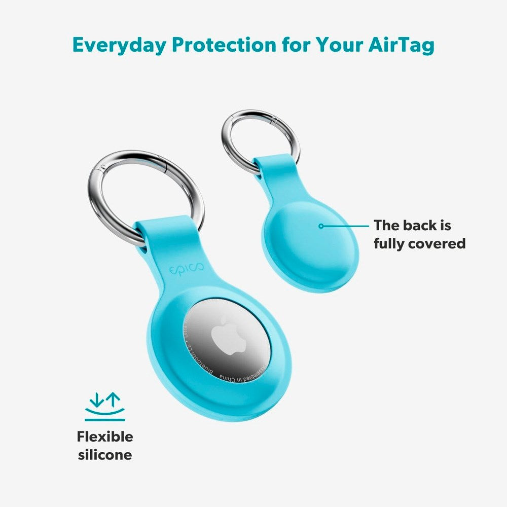 Apple AirTag 1. & 2. Gen. Epico Silikon Deksel - Lysblå
