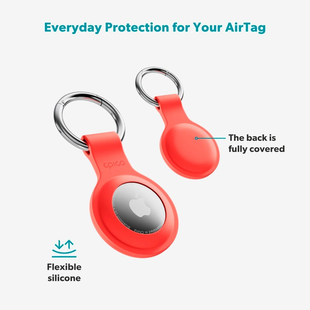 Apple AirTag 1. & 2. Gen. Epico Silikon Deksel - Rød