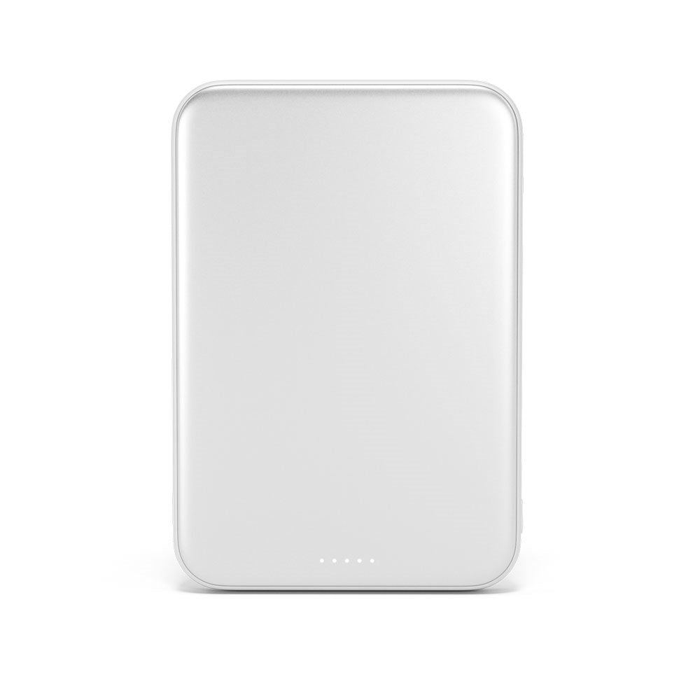 Epico UltraPack EM75 Alu Mag+ Trådløs PowerBank - 25W & 10.000 mAh - Qi2 / MagSafe Kompatibel - Sølv