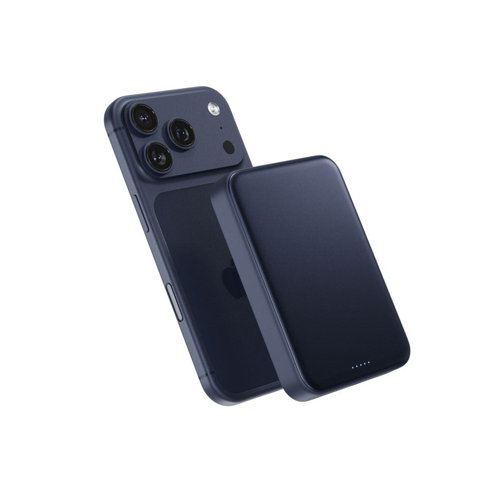 Epico UltraPack EM75 Alu Mag+ Trådløs PowerBank - 25W & 10.000 mAh - Qi2 / MagSafe Kompatibel - Blå